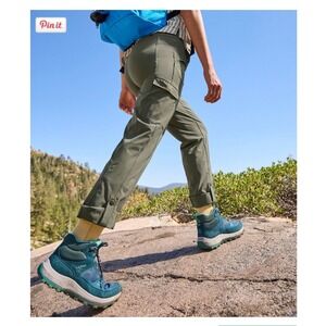 NWT LL Bean Womens Sz 18W Mountainside Olive Green Sunsmart Cargo Pants Gorpcore